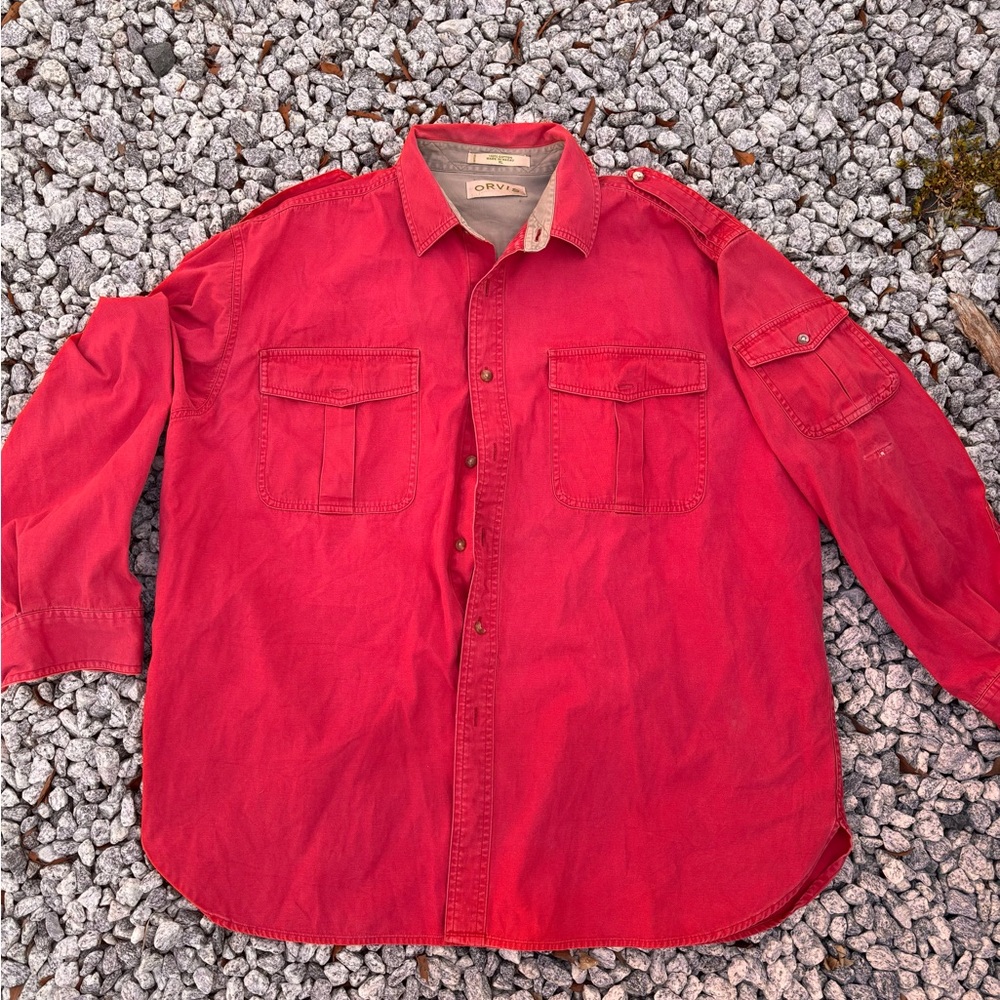 Orvis RN 70534 Mens Button Up Shirt 100%
Cotton Sporting Tradition Yel